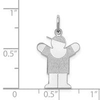 14k White Gold Kid Charm-XK1094W