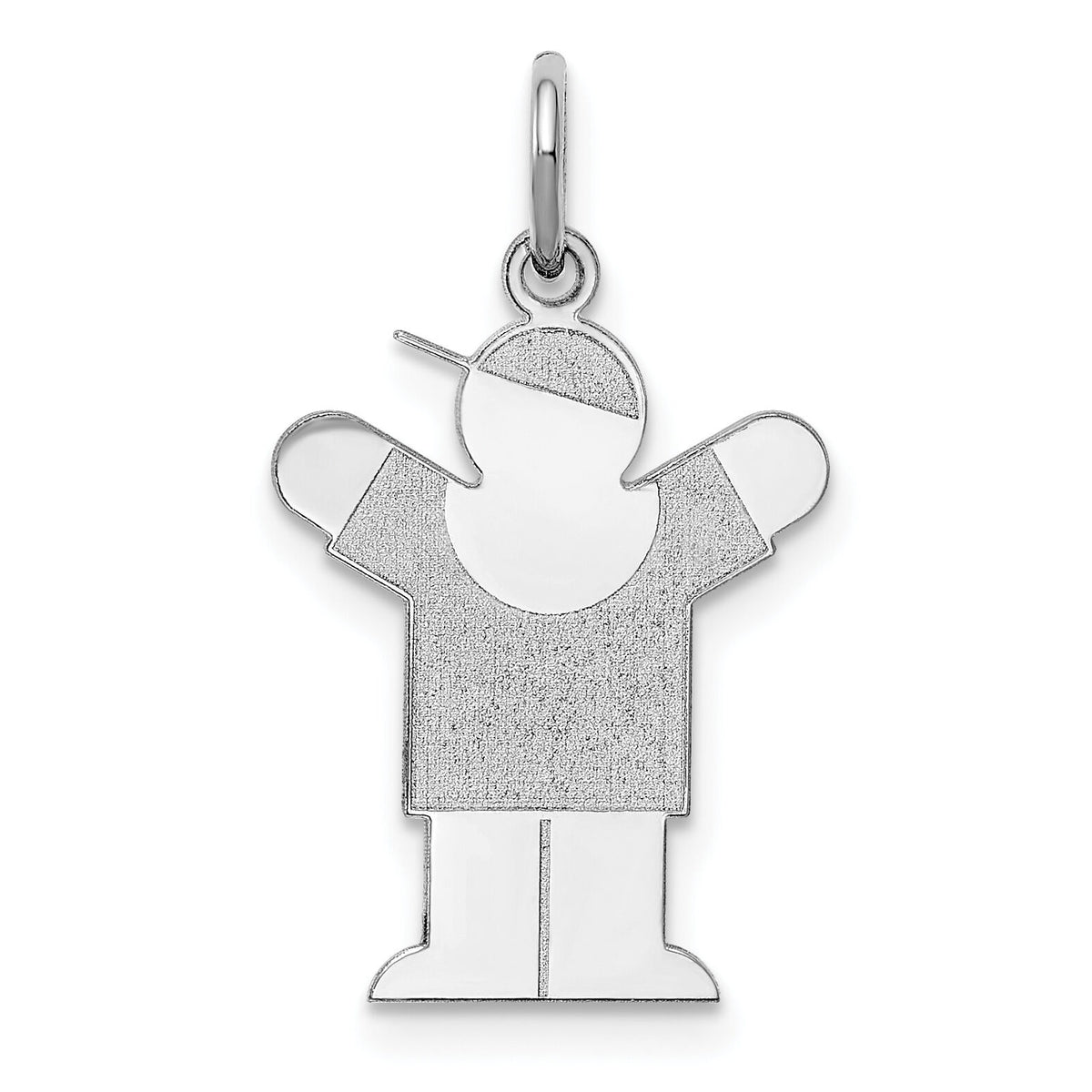 14k White Gold Kid Charm-XK1094W