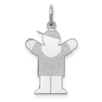 14k White Gold Kid Charm-XK1094W