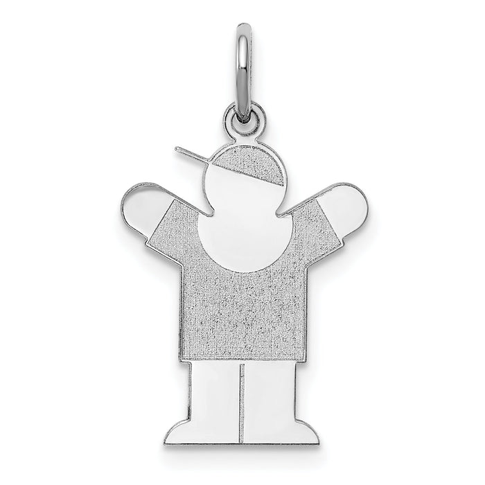 14k White Gold Kid Charm-XK1094W