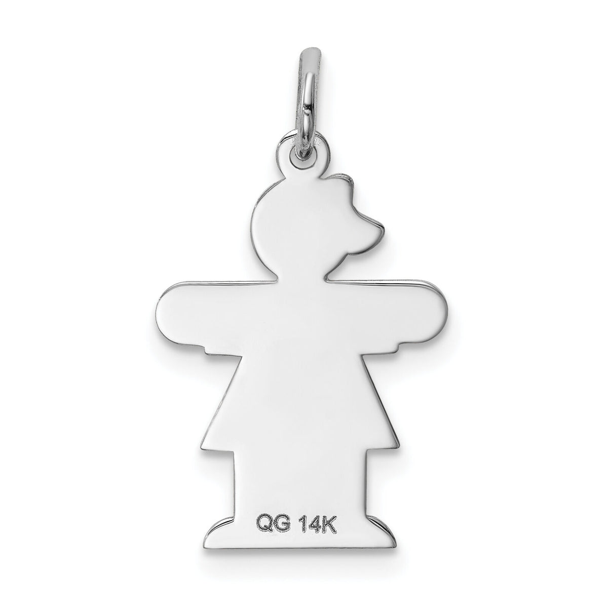 14k White Gold Kid Charm-XK1095W