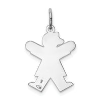 14k White Gold Kid Charm-XK1097W