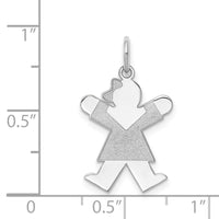 14k White Gold Kid Charm-XK1097W