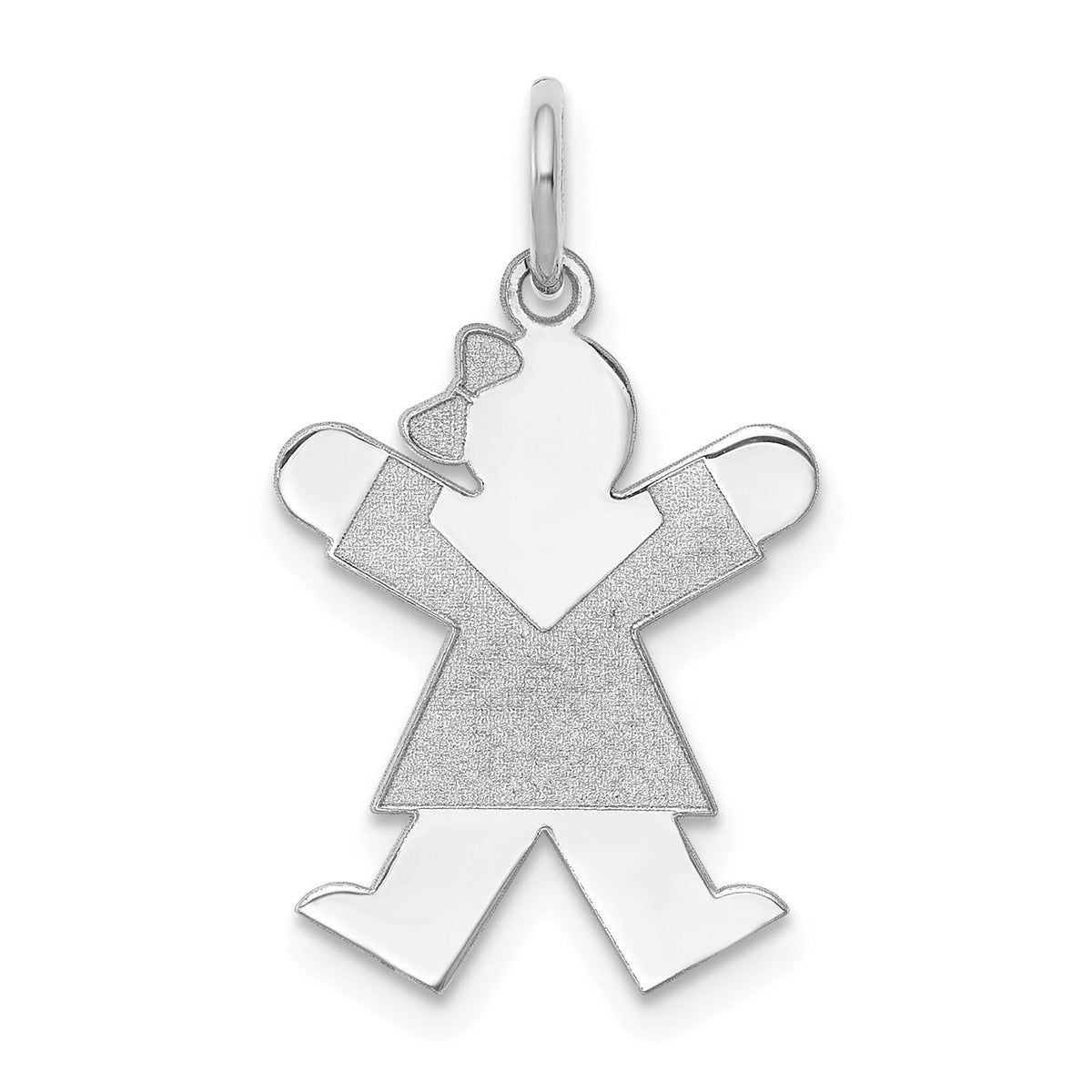 14k White Gold Kid Charm-XK1097W