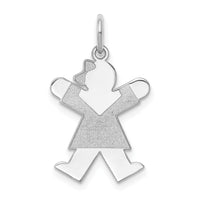 14k White Gold Kid Charm-XK1097W