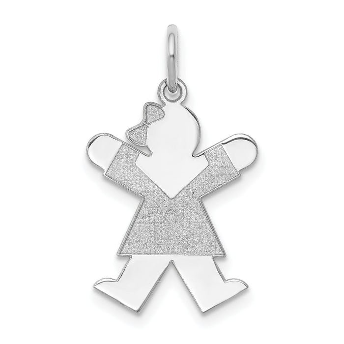 14k White Gold Kid Charm-XK1097W