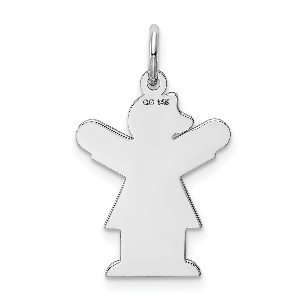 14k White Gold Kid Charm-XK1098W