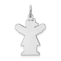 14k White Gold Kid Charm-XK1098W