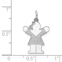 14k White Gold Kid Charm-XK1098W
