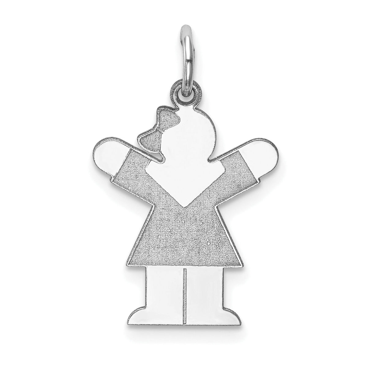 14k White Gold Kid Charm-XK1098W