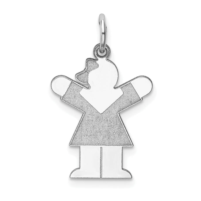 14k White Gold Kid Charm-XK1098W