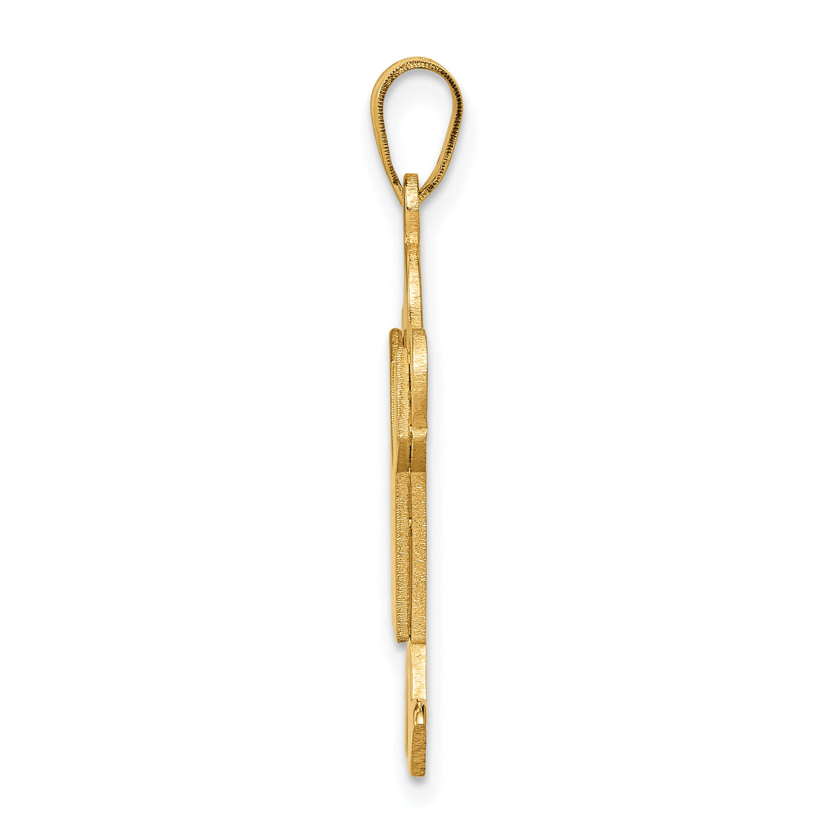 14k Solid Satin Engravable Boy Jumping Charm-XK110