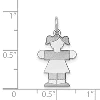 14k White Gold Kid Charm-XK1107W