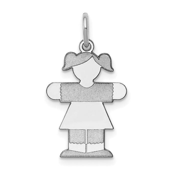 14k White Gold Kid Charm-XK1107W