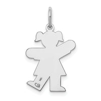 14k White Gold Kid Charm-XK1108W