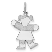 14k White Gold Kid Charm-XK1108W