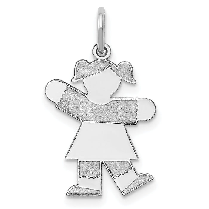 14k White Gold Kid Charm-XK1108W