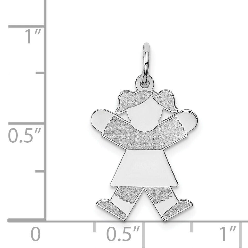 14k White Gold Kid Charm-XK1109W