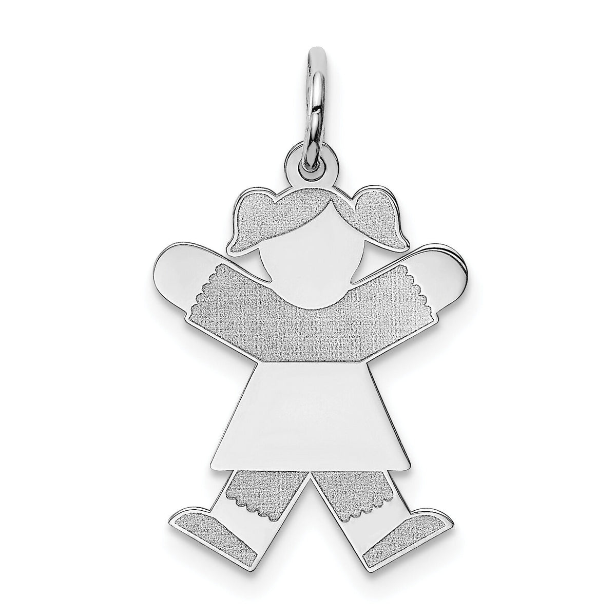 14k White Gold Kid Charm-XK1109W