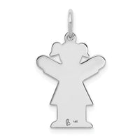 14k White Gold Kid Charm-XK1110W