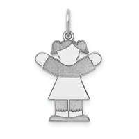 14k White Gold Kid Charm-XK1110W