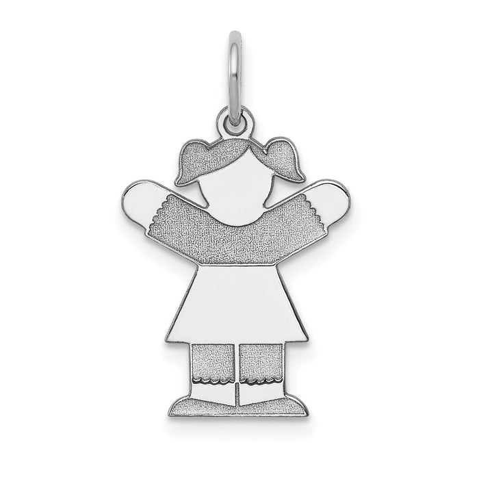 14k White Gold Kid Charm-XK1110W
