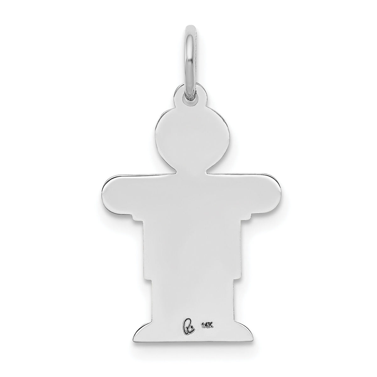 14k White Gold Kid Charm-XK1111W