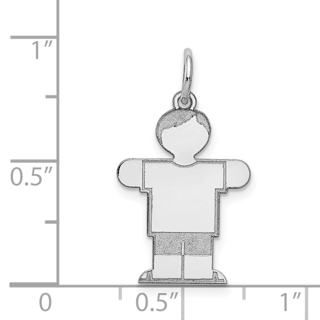14k White Gold Kid Charm-XK1111W