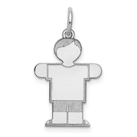 14k White Gold Kid Charm-XK1111W