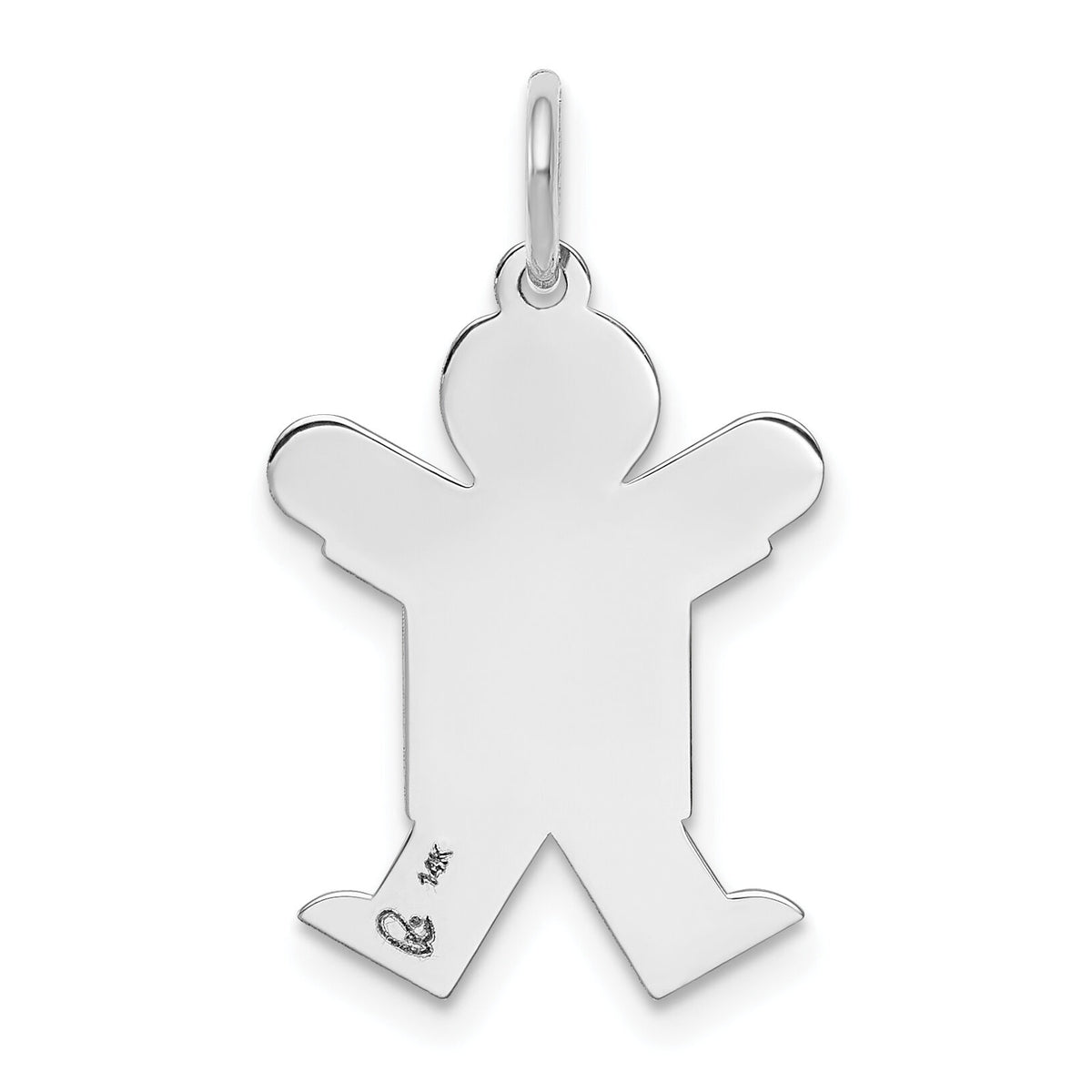 14k White Gold Kid Charm-XK1113W