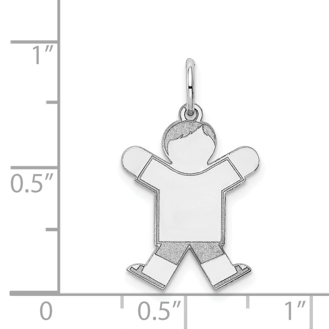 14k White Gold Kid Charm-XK1113W