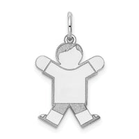 14k White Gold Kid Charm-XK1113W