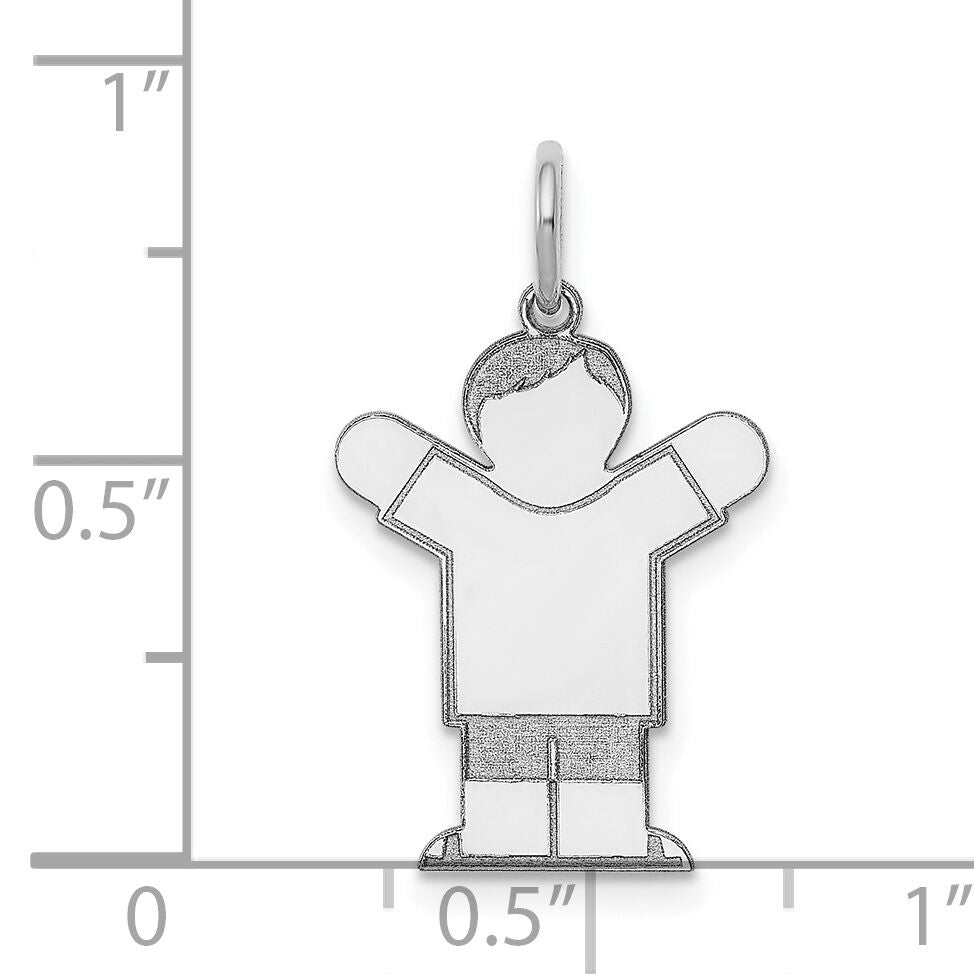 14k White Gold Kid Charm-XK1114W