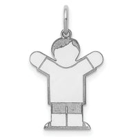 14k White Gold Kid Charm-XK1114W