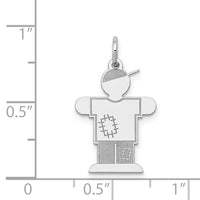 14k White Gold Kid Charm-XK1115W