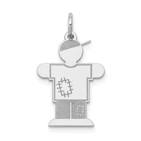 14k White Gold Kid Charm-XK1115W