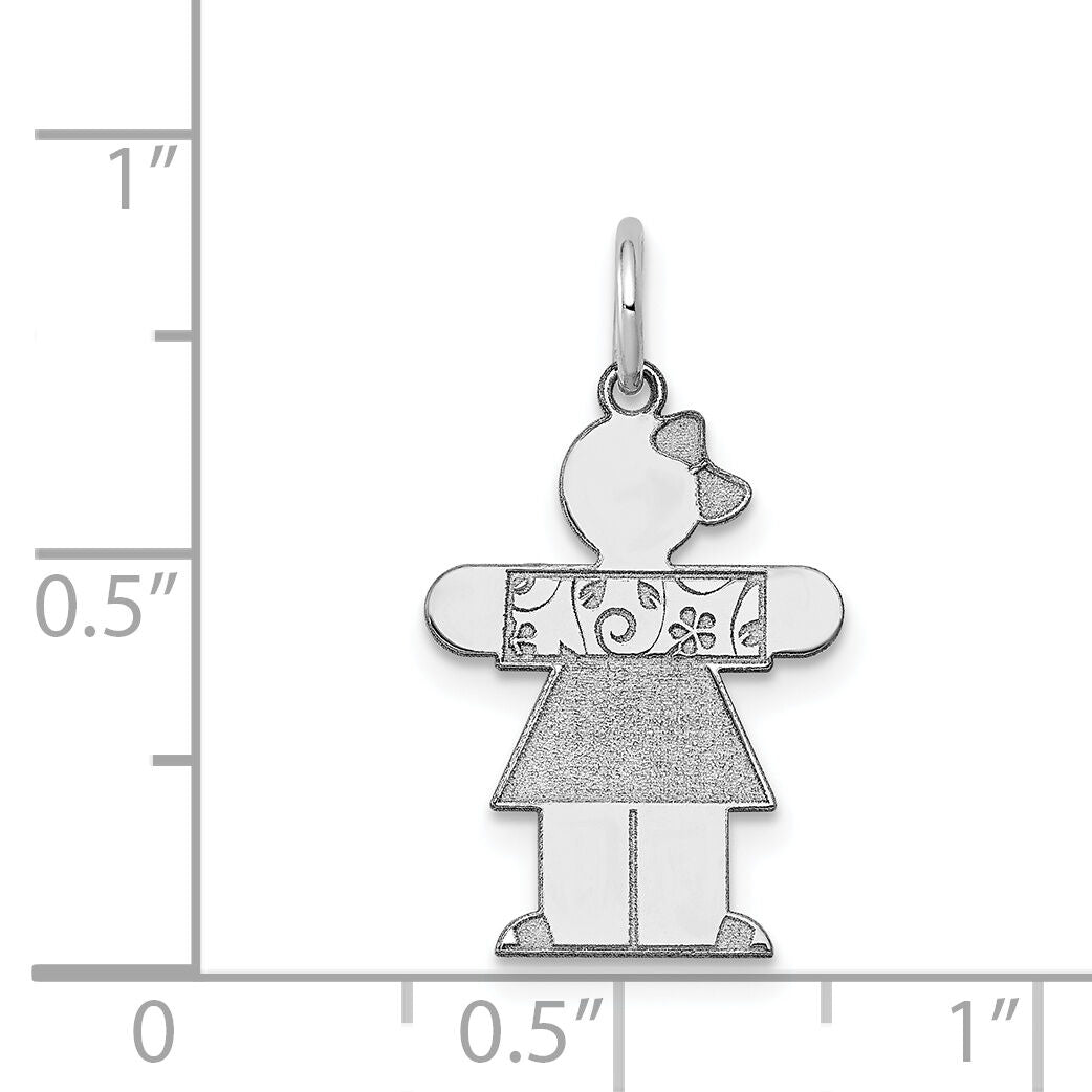 14k White Gold Kid Charm-XK1116W