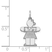 14k White Gold Kid Charm-XK1116W