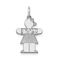 14k White Gold Kid Charm-XK1116W