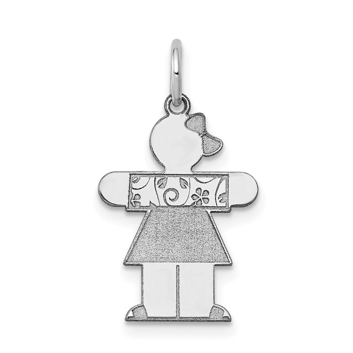 14k White Gold Kid Charm-XK1116W