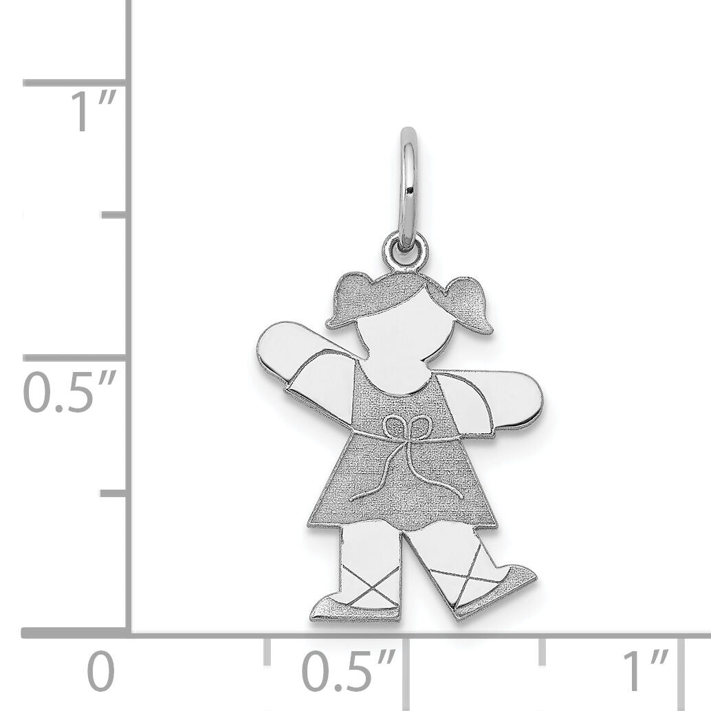14k White Gold Kid Charm-XK1117W