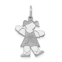 14k White Gold Kid Charm-XK1117W