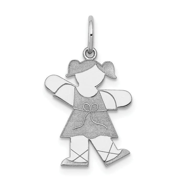 14k White Gold Kid Charm-XK1117W
