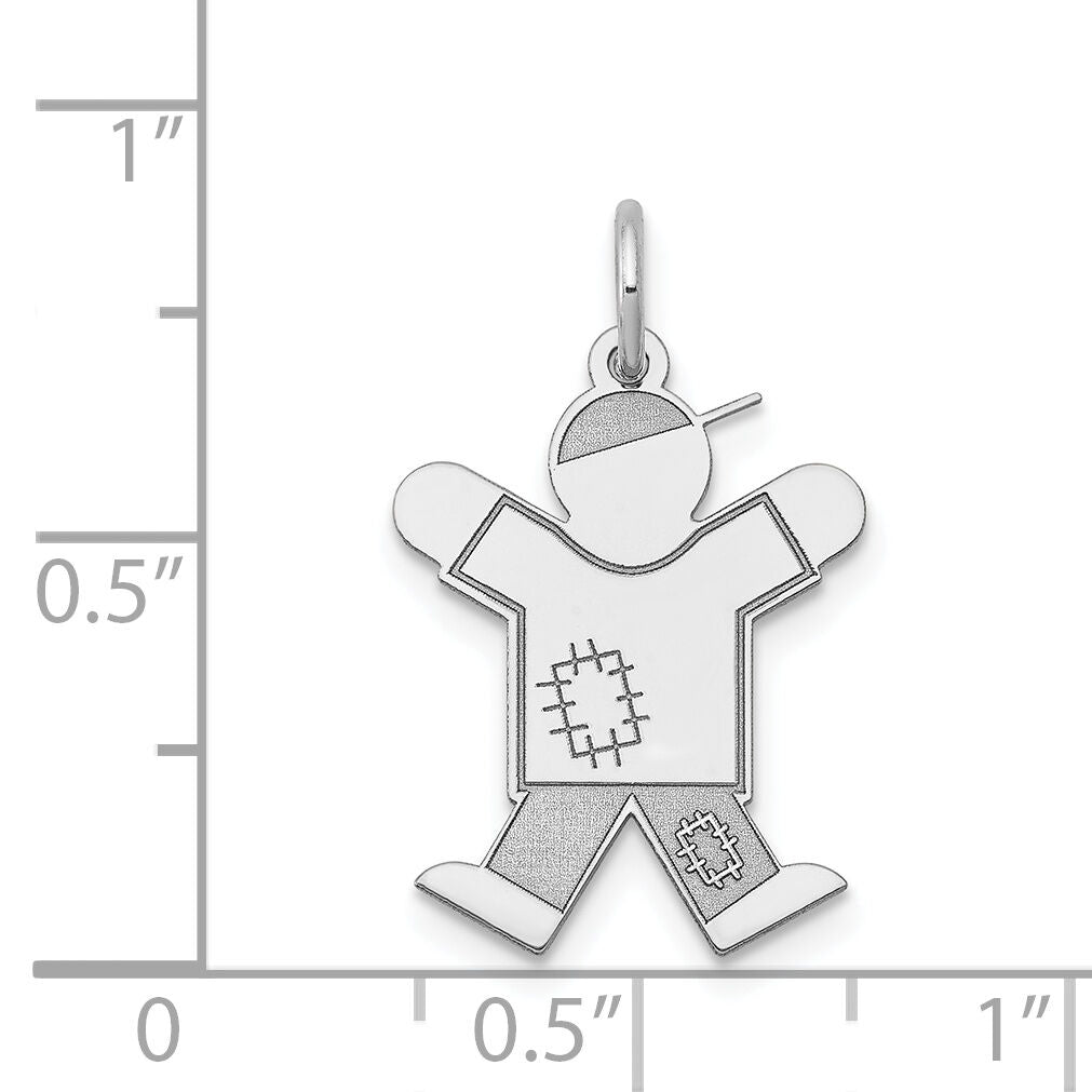 14k White Gold Kid Charm-XK1121W