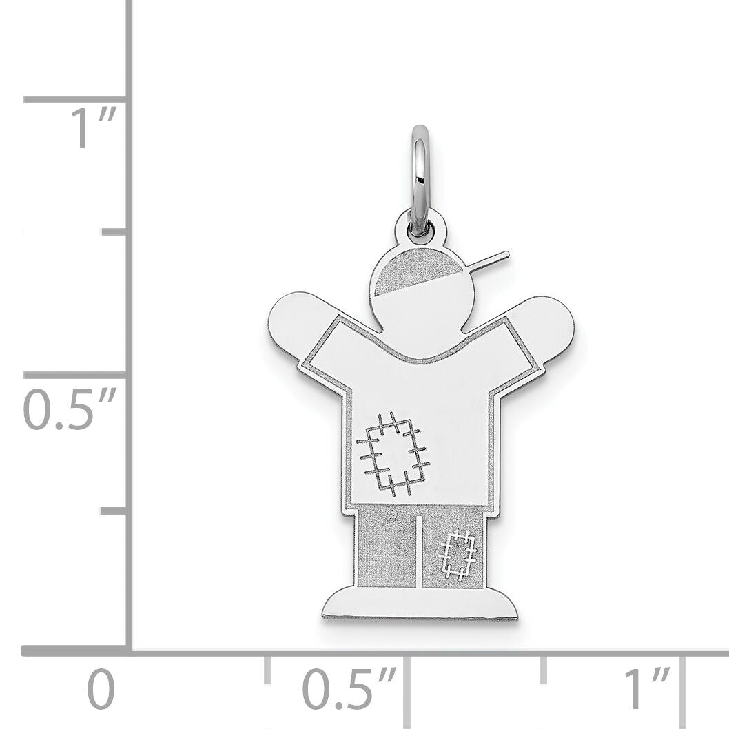 14k White Gold Kid Charm-XK1126W
