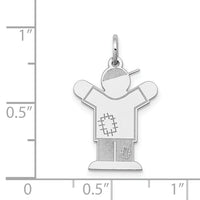 14k White Gold Kid Charm-XK1126W