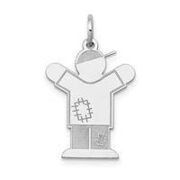 14k White Gold Kid Charm-XK1126W