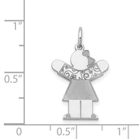 14k White Gold Kid Charm-XK1127W