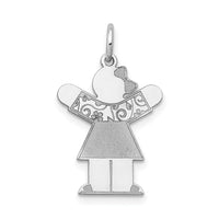 14k White Gold Kid Charm-XK1127W