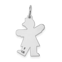 14k White Gold Kid Charm-XK1138W